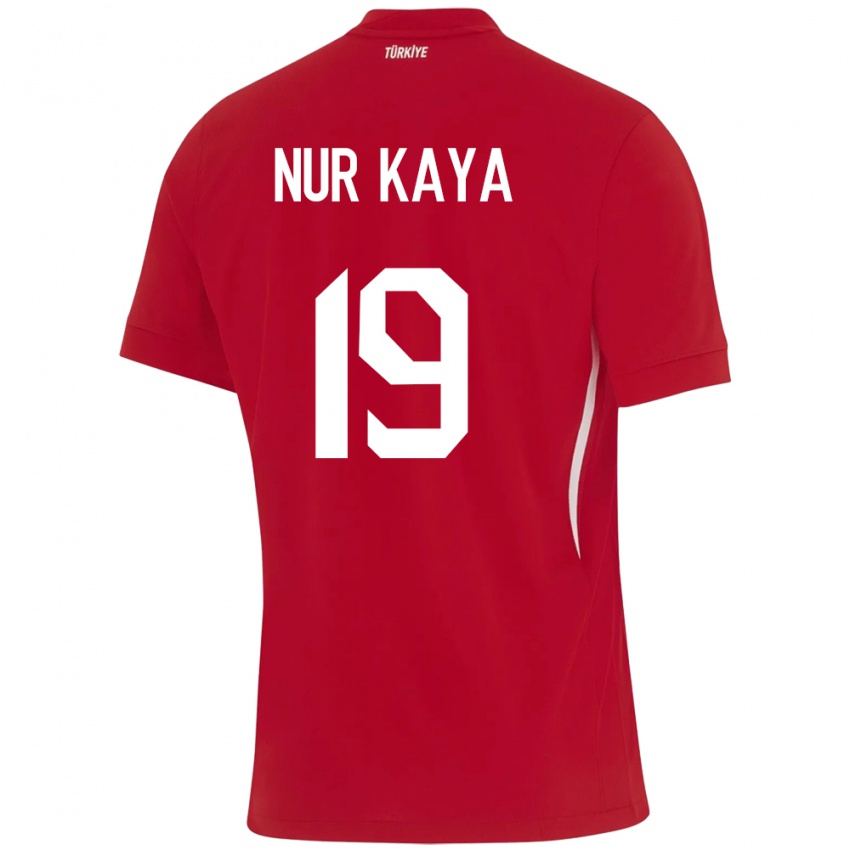 Niño Camiseta Turquía Cansu Nur Kaya #19 Rojo 2ª Equipación 24-26 La Camisa Perú