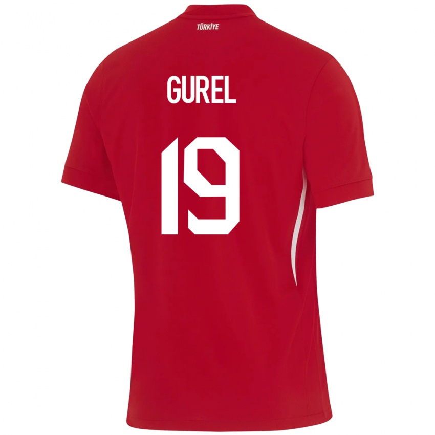 Niño Camiseta Turquía Cansu Gürel #19 Rojo 2ª Equipación 24-26 La Camisa Perú