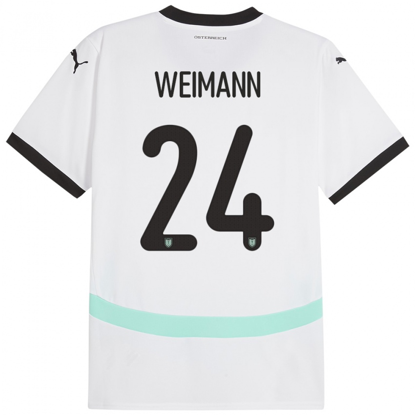 Niño Camiseta Austria Andreas Weimann #24 Blanco 2ª Equipación 24-26 La Camisa Perú