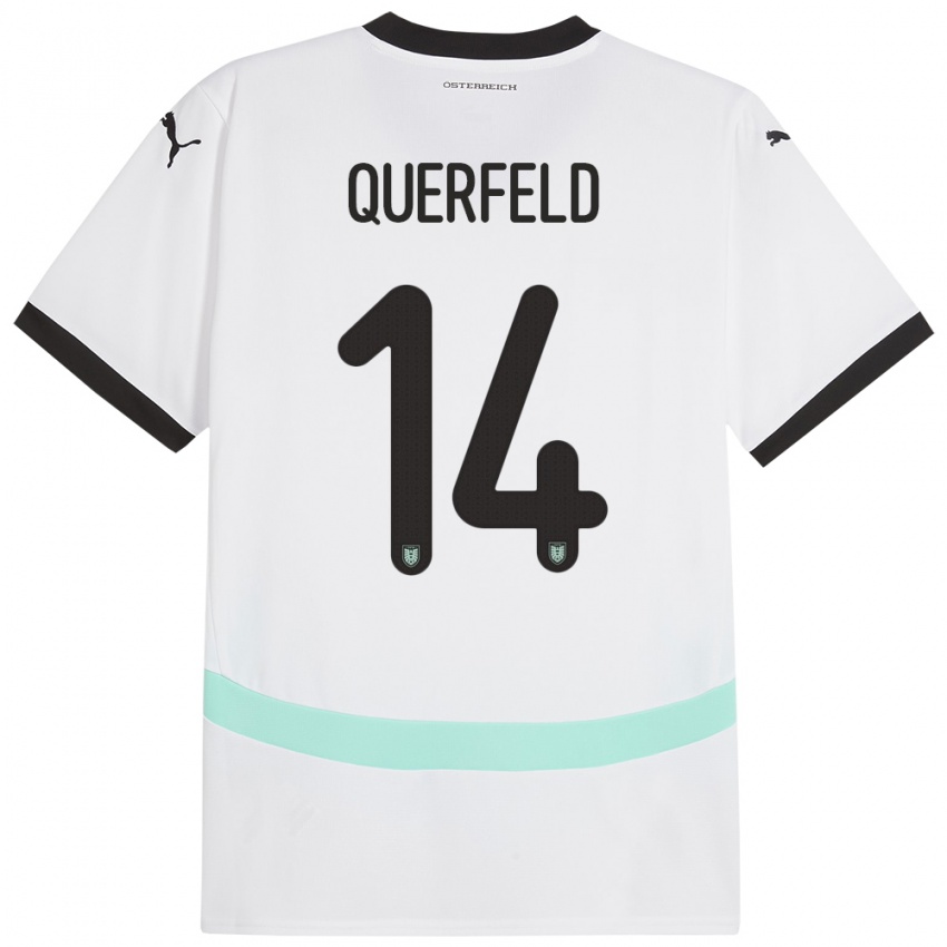 Niño Camiseta Austria Leopold Querfeld #14 Blanco 2ª Equipación 24-26 La Camisa Perú