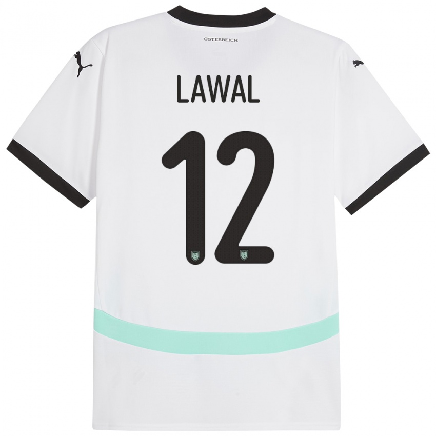 Niño Camiseta Austria Tobias Lawal #12 Blanco 2ª Equipación 24-26 La Camisa Perú