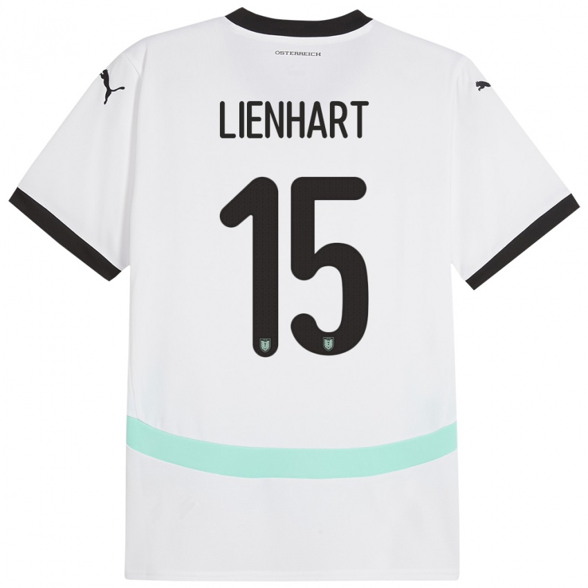 Niño Camiseta Austria Philipp Lienhart #15 Blanco 2ª Equipación 24-26 La Camisa Perú