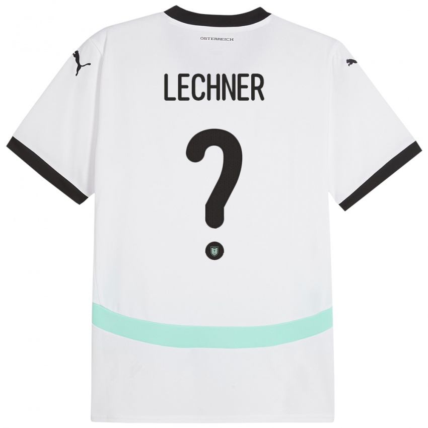 Niño Camiseta Austria Dominik Lechner #0 Blanco 2ª Equipación 24-26 La Camisa Perú