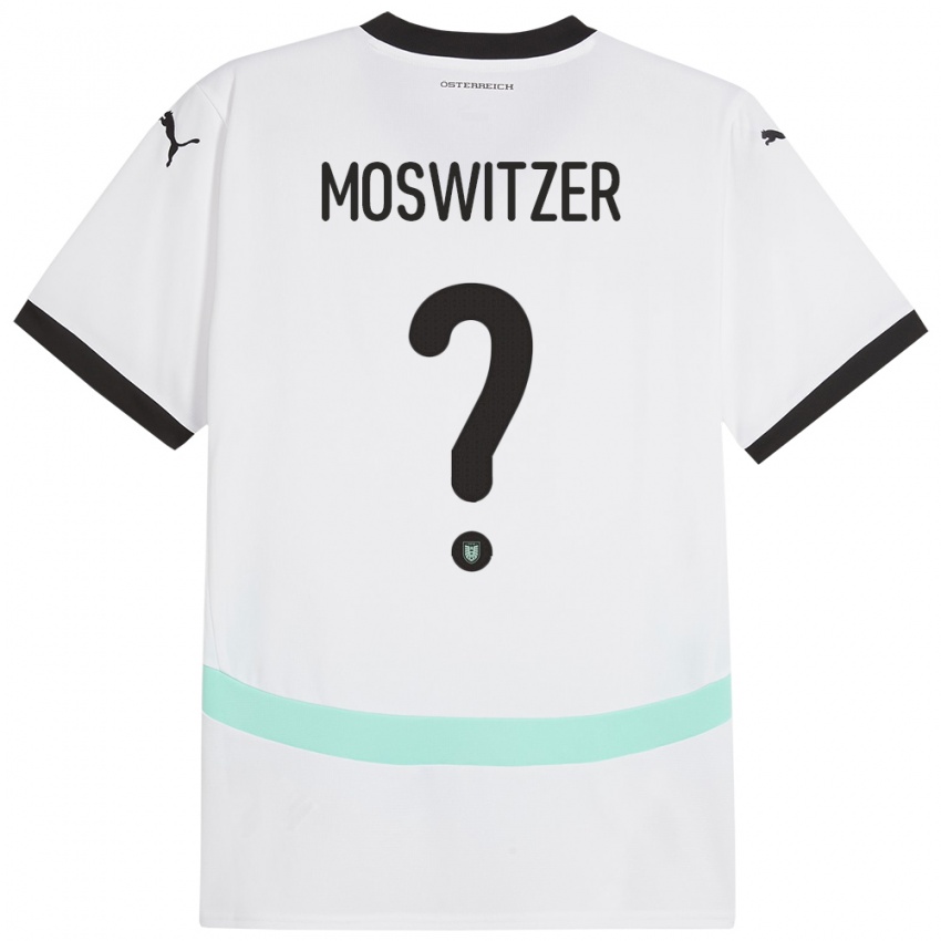 Niño Camiseta Austria Marcel Moswitzer #0 Blanco 2ª Equipación 24-26 La Camisa Perú