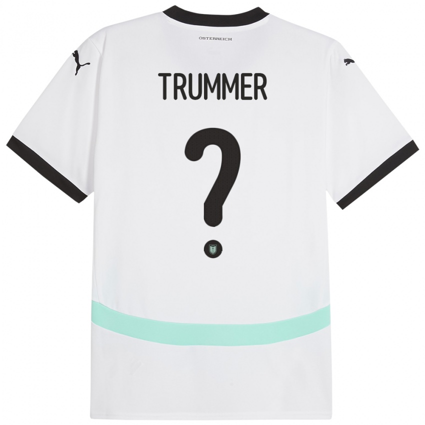 Niño Camiseta Austria Tim Trummer #0 Blanco 2ª Equipación 24-26 La Camisa Perú