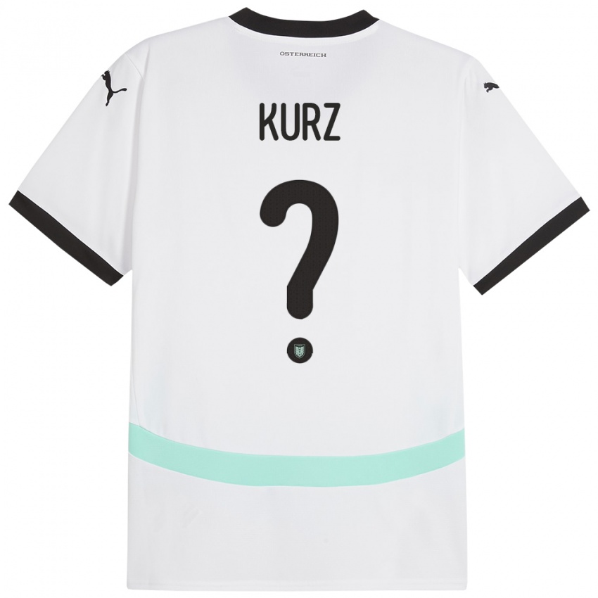 Niño Camiseta Austria Marcel Kurz #0 Blanco 2ª Equipación 24-26 La Camisa Perú