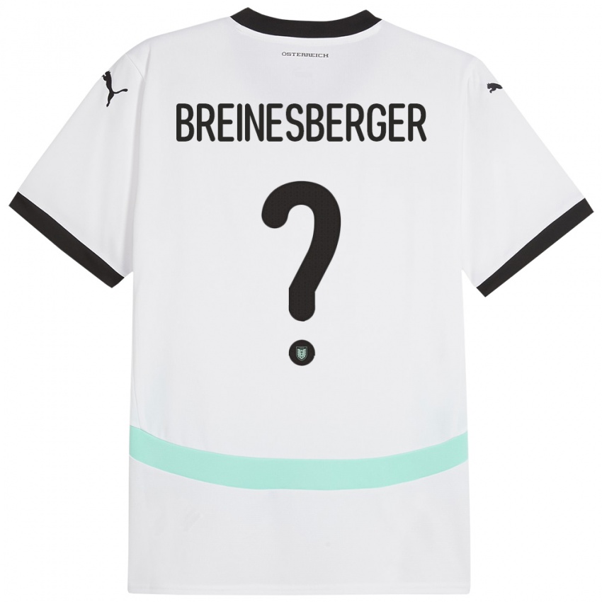 Niño Camiseta Austria Christoph Breinesberger #0 Blanco 2ª Equipación 24-26 La Camisa Perú