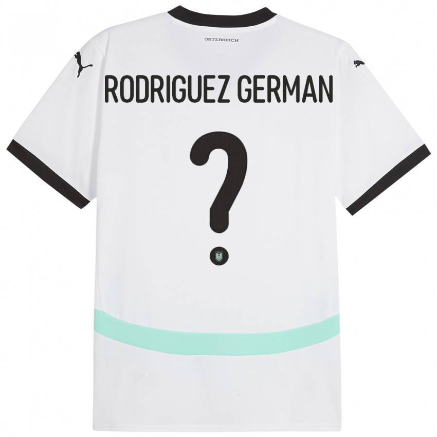 Niño Camiseta Austria Ryan Rodriguez German #0 Blanco 2ª Equipación 24-26 La Camisa Perú