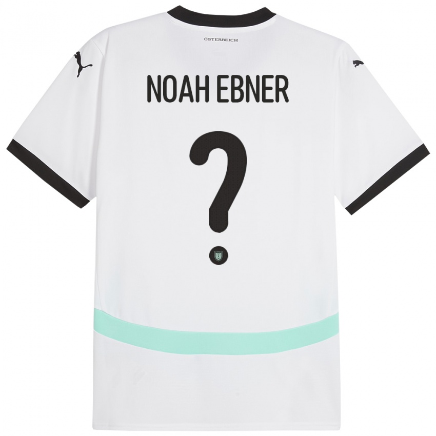 Niño Camiseta Austria Noah Ebner #0 Blanco 2ª Equipación 24-26 La Camisa Perú