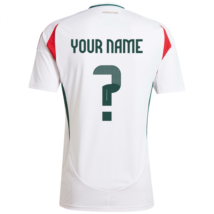 Niño Camiseta Hungría Su Nombre #0 Blanco 2ª Equipación 24-26 La Camisa Perú