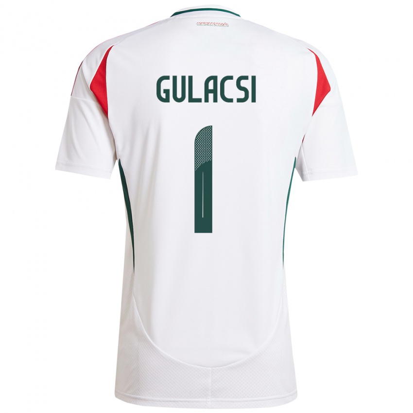 Niño Camiseta Hungría Péter Gulácsi #1 Blanco 2ª Equipación 24-26 La Camisa Perú