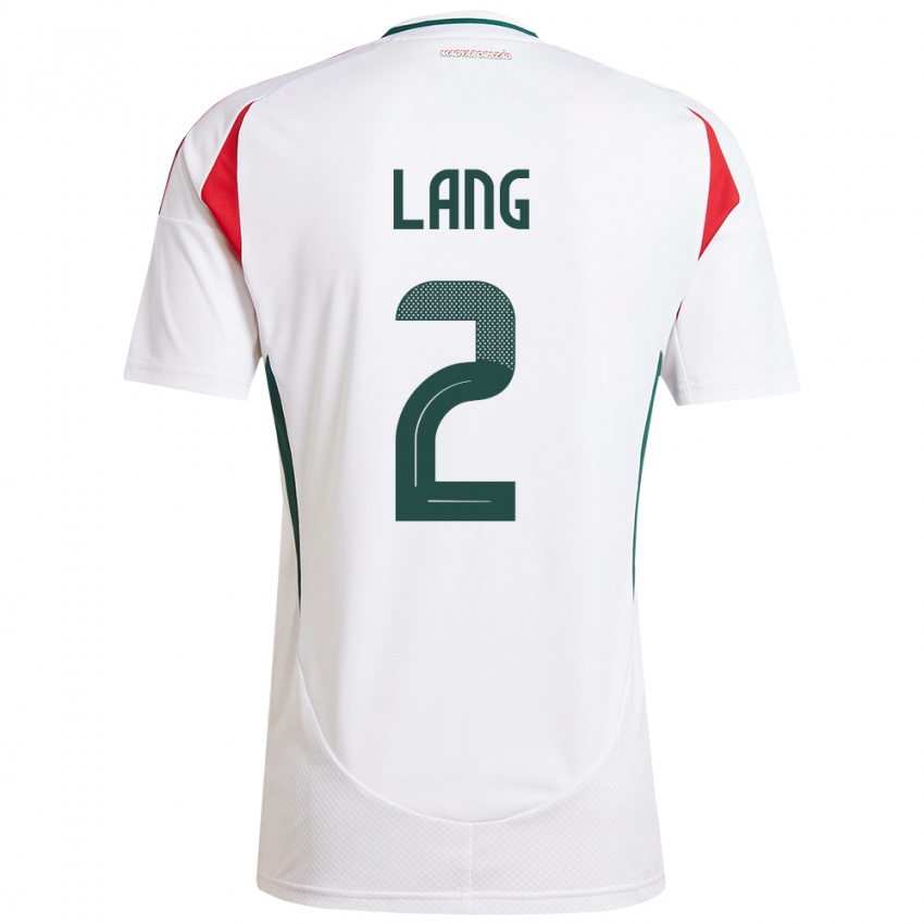 Niño Camiseta Hungría Ádám Lang #2 Blanco 2ª Equipación 24-26 La Camisa Perú