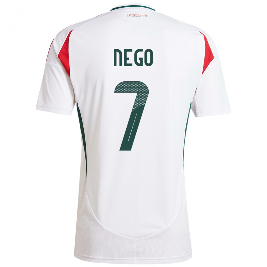 Niño Camiseta Hungría Loïc Nego #7 Blanco 2ª Equipación 24-26 La Camisa Perú