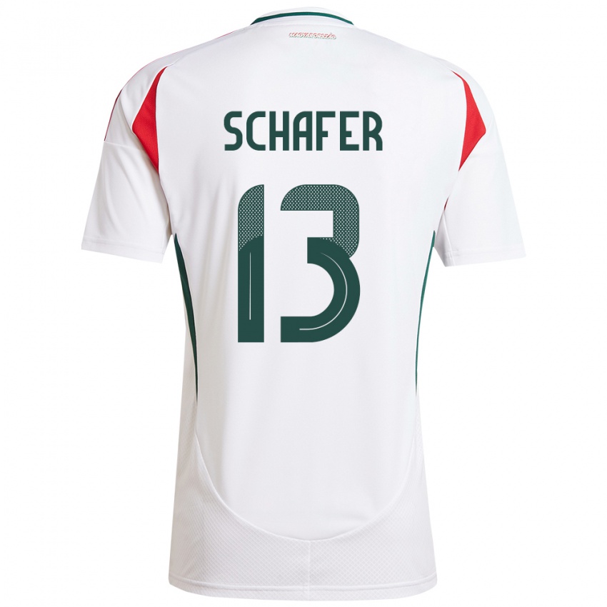 Niño Camiseta Hungría András Schäfer #13 Blanco 2ª Equipación 24-26 La Camisa Perú