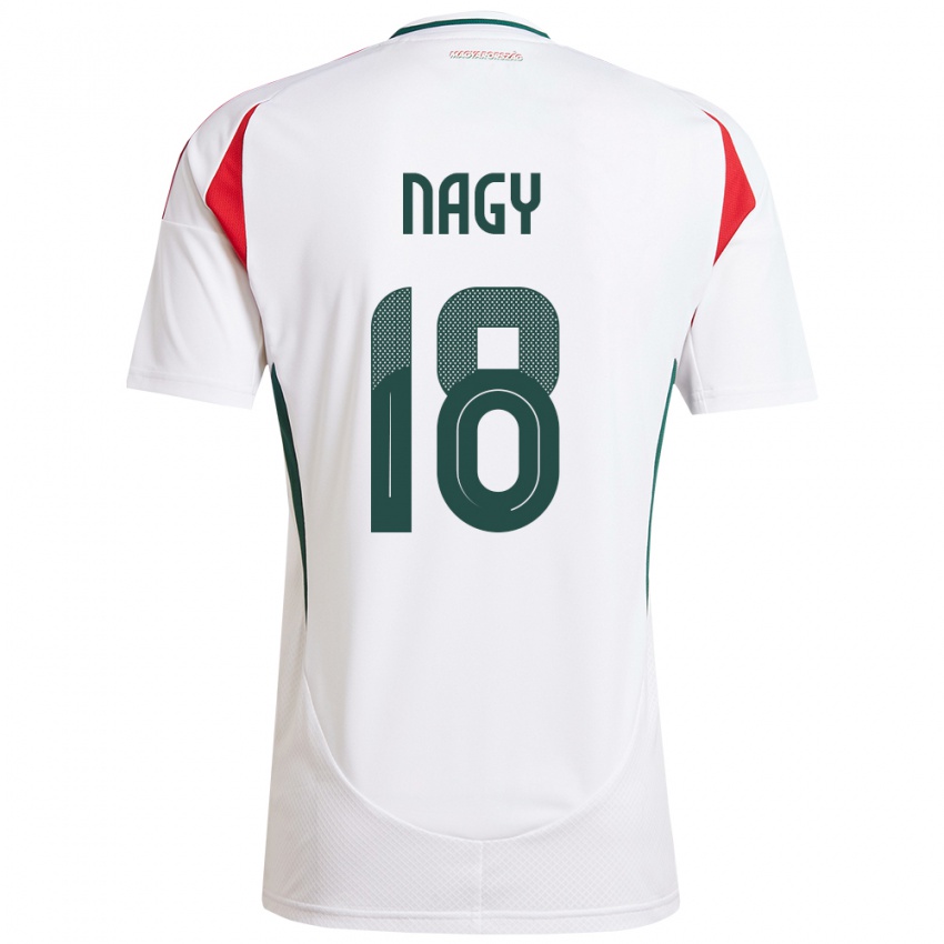 Niño Camiseta Hungría Zsolt Nagy #18 Blanco 2ª Equipación 24-26 La Camisa Perú