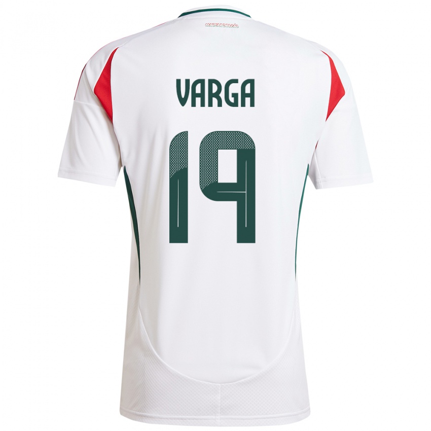 Niño Camiseta Hungría Barnabás Varga #19 Blanco 2ª Equipación 24-26 La Camisa Perú