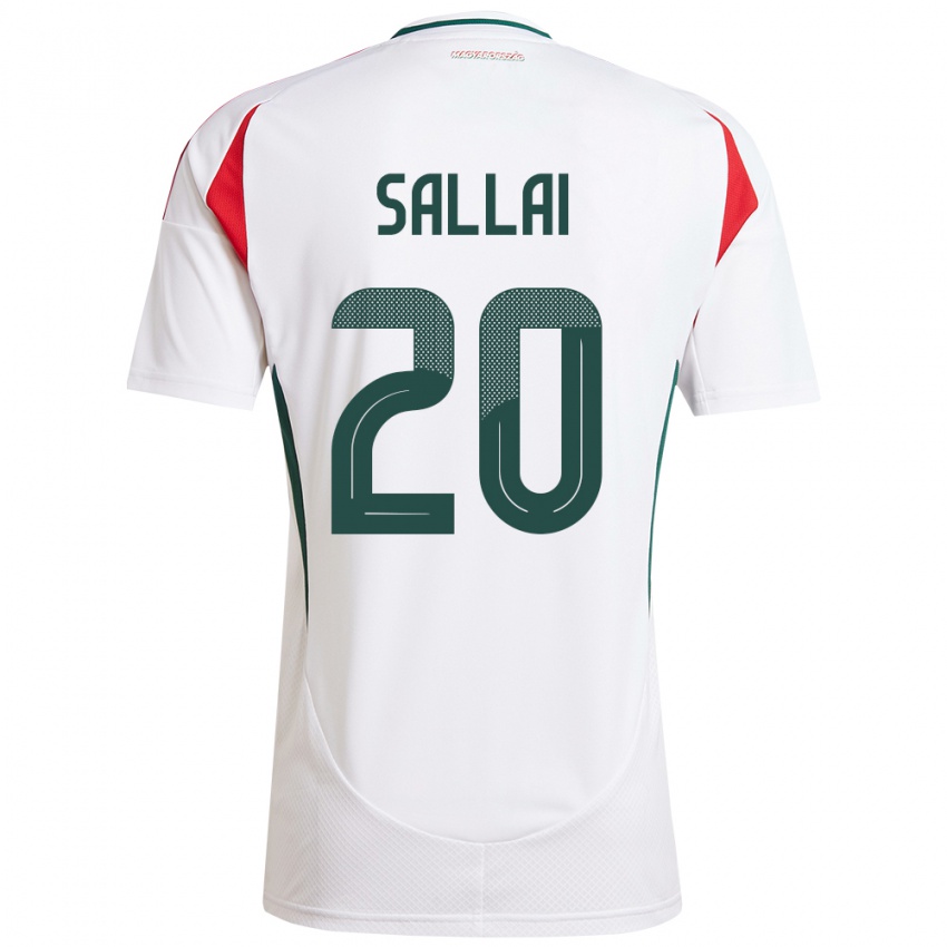 Niño Camiseta Hungría Roland Sallai #20 Blanco 2ª Equipación 24-26 La Camisa Perú