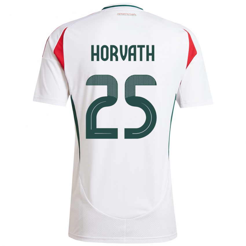 Niño Camiseta Hungría Krisztofer Horváth #25 Blanco 2ª Equipación 24-26 La Camisa Perú