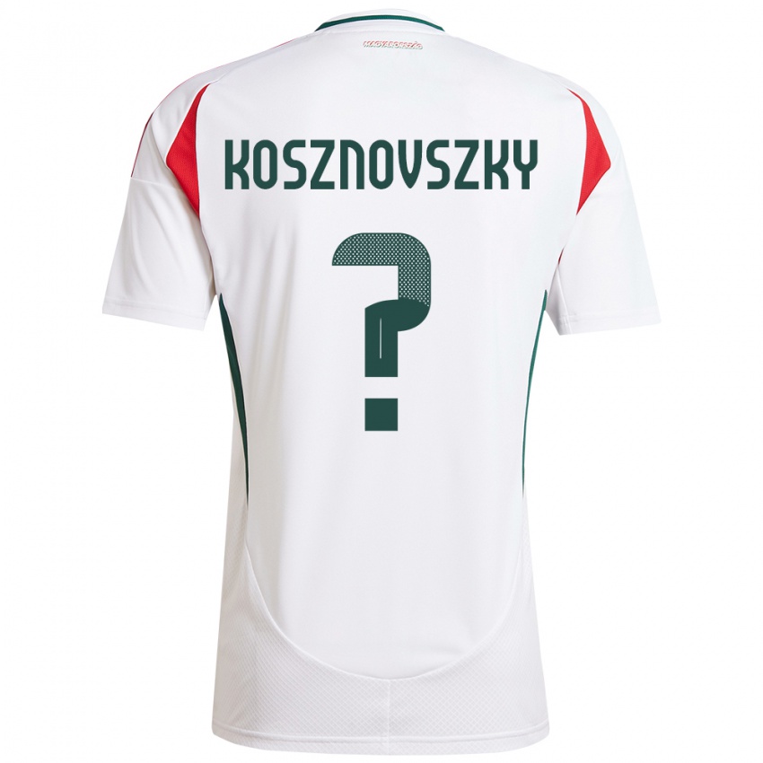 Niño Camiseta Hungría Márk Kosznovszky #0 Blanco 2ª Equipación 24-26 La Camisa Perú