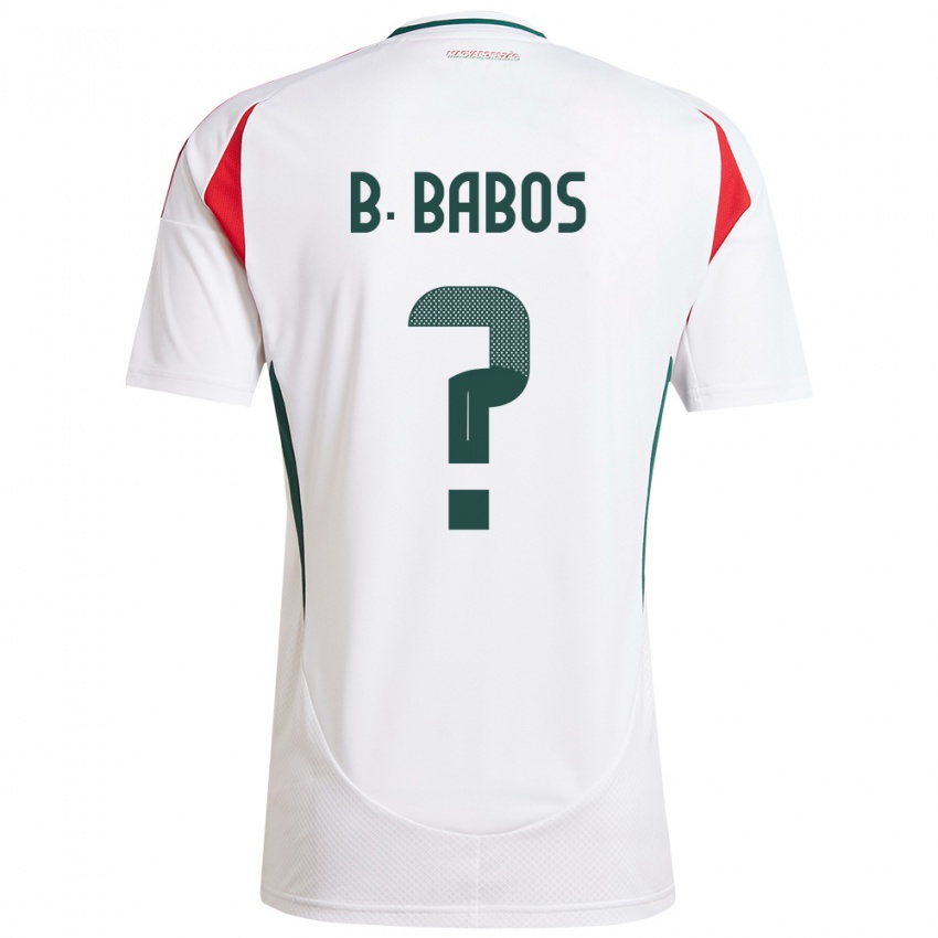 Niño Camiseta Hungría Bence Babos #0 Blanco 2ª Equipación 24-26 La Camisa Perú