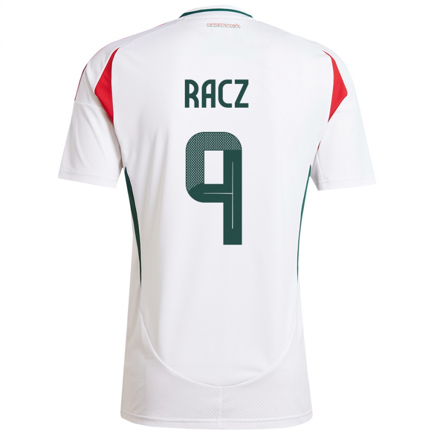 Niño Camiseta Hungría Balázs Rácz #9 Blanco 2ª Equipación 24-26 La Camisa Perú