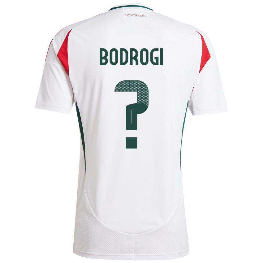 Niño Camiseta Hungría Bence Bodrogi #0 Blanco 2ª Equipación 24-26 La Camisa Perú