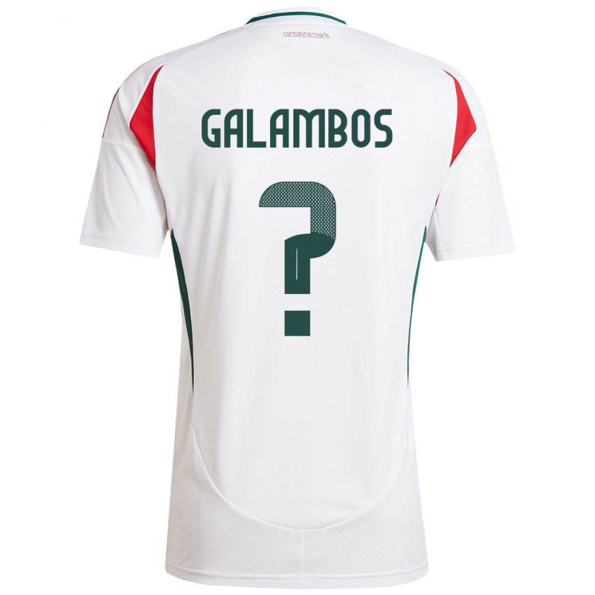 Niño Camiseta Hungría János Galambos #0 Blanco 2ª Equipación 24-26 La Camisa Perú