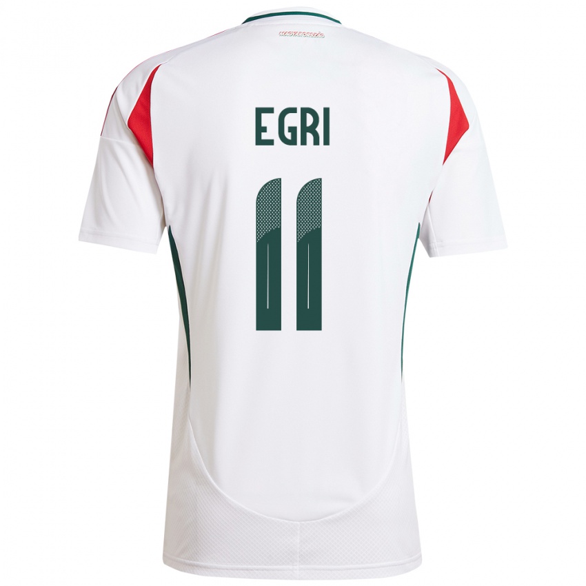 Niño Camiseta Hungría Imre Egri #11 Blanco 2ª Equipación 24-26 La Camisa Perú