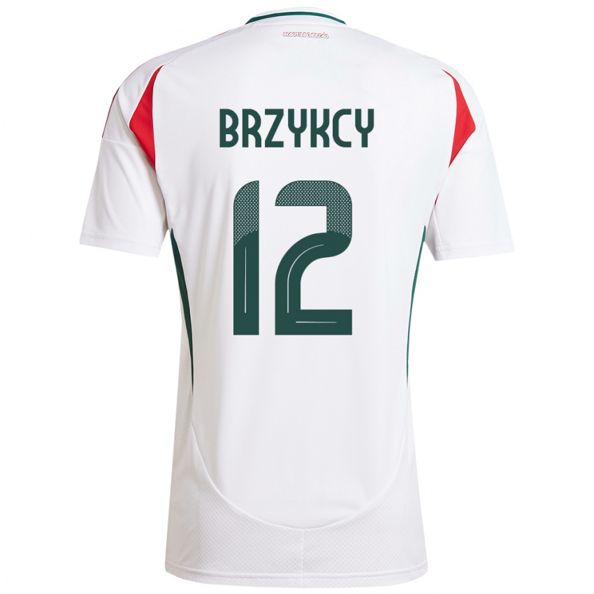 Niño Camiseta Hungría Lauren Brzykcy #12 Blanco 2ª Equipación 24-26 La Camisa Perú