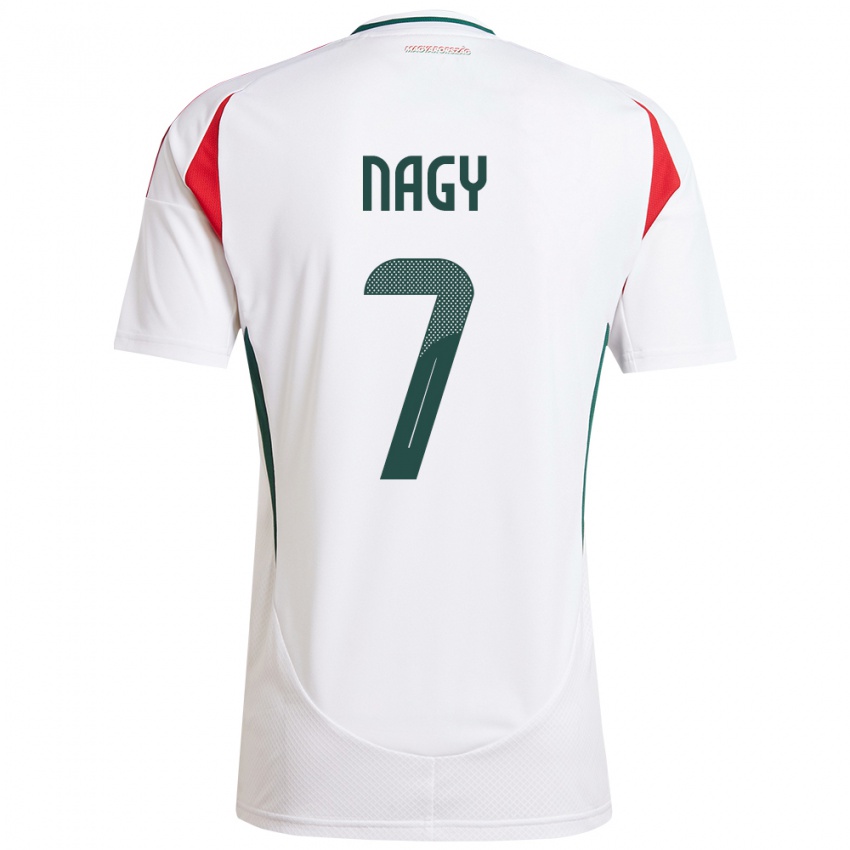 Niño Camiseta Hungría Fanni Nagy #7 Blanco 2ª Equipación 24-26 La Camisa Perú