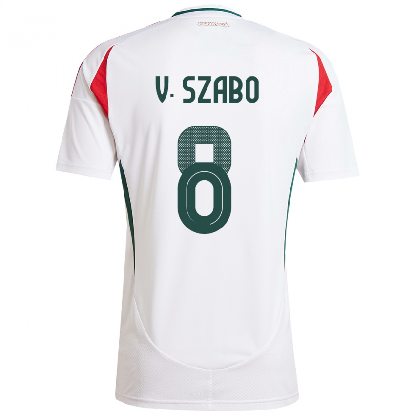 Niño Camiseta Hungría Viktória Szabó #8 Blanco 2ª Equipación 24-26 La Camisa Perú