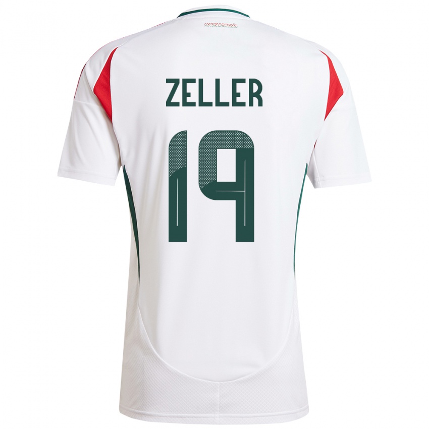 Niño Camiseta Hungría Dóra Zeller #19 Blanco 2ª Equipación 24-26 La Camisa Perú