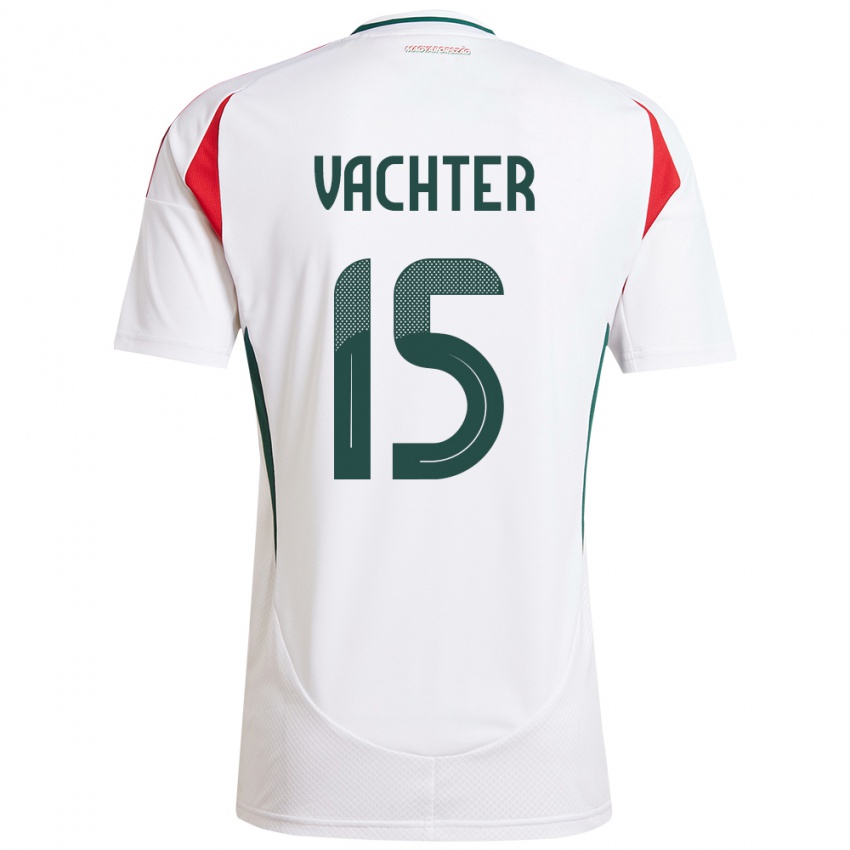 Niño Camiseta Hungría Fanni Vachter #15 Blanco 2ª Equipación 24-26 La Camisa Perú