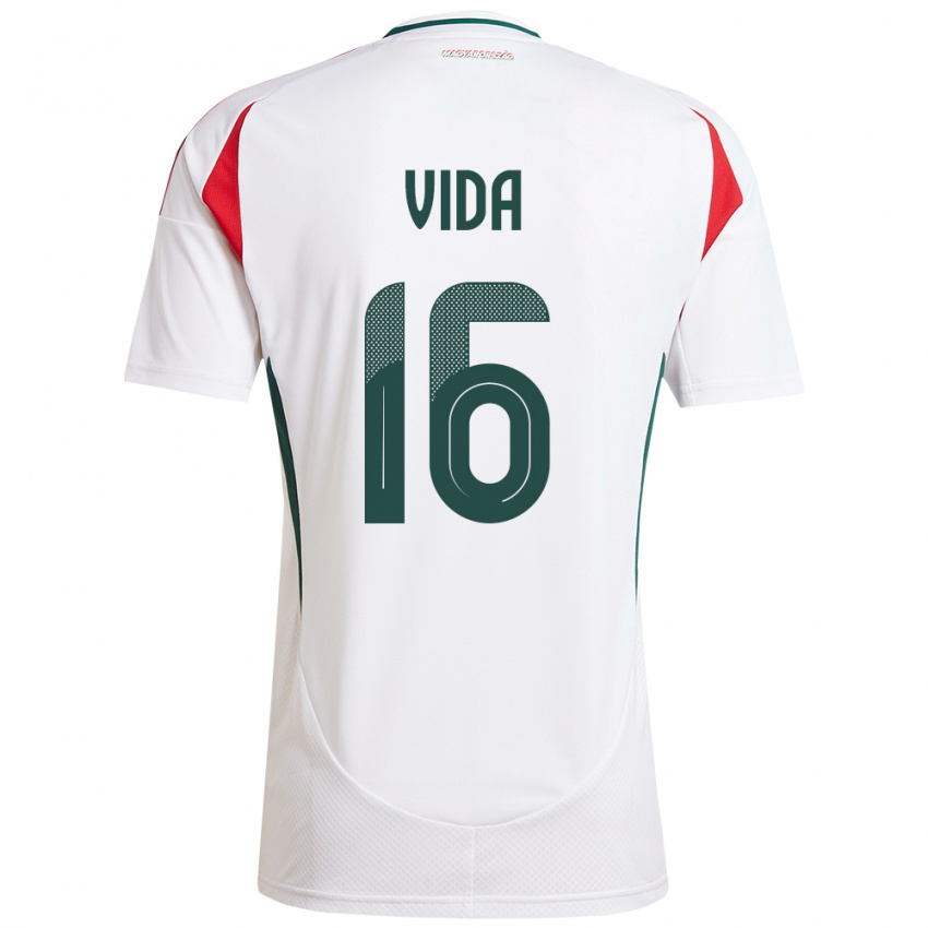 Niño Camiseta Hungría Boglárka Vida #16 Blanco 2ª Equipación 24-26 La Camisa Perú