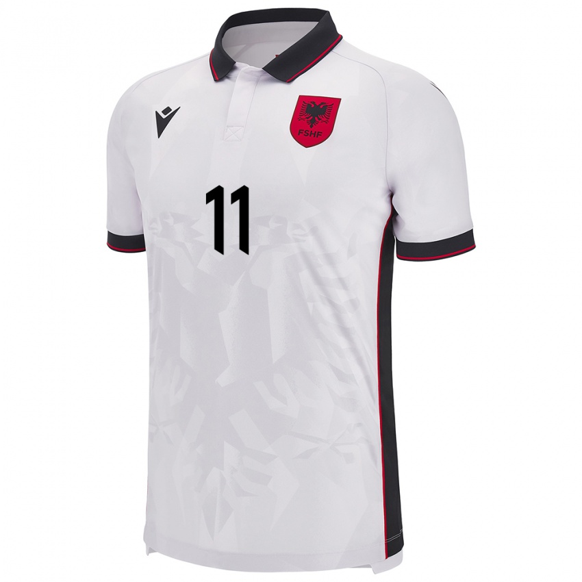 Niño Camiseta Albania Armando Broja #11 Blanco 2ª Equipación 24-26 La Camisa Perú