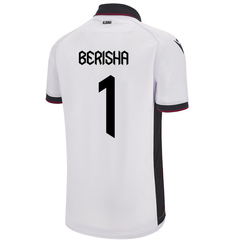 Niño Camiseta Albania Etrit Berisha #1 Blanco 2ª Equipación 24-26 La Camisa Perú