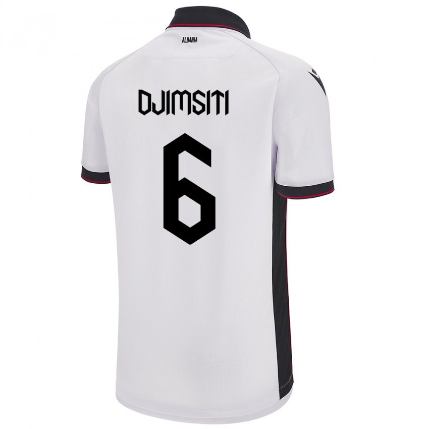 Niño Camiseta Albania Berat Djimsiti #6 Blanco 2ª Equipación 24-26 La Camisa Perú