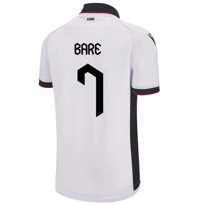 Niño Camiseta Albania Keidi Bare #7 Blanco 2ª Equipación 24-26 La Camisa Perú