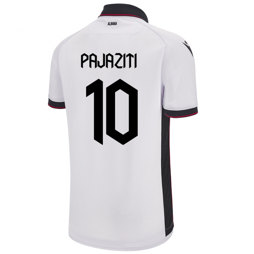 Niño Camiseta Albania Adrion Pajaziti #10 Blanco 2ª Equipación 24-26 La Camisa Perú