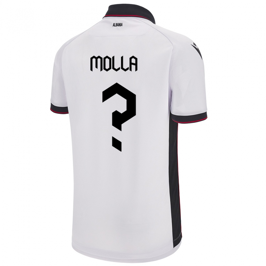 Niño Camiseta Albania Marco Molla #0 Blanco 2ª Equipación 24-26 La Camisa Perú