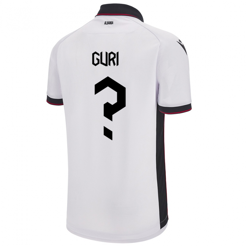 Niño Camiseta Albania Gabriel Guri #0 Blanco 2ª Equipación 24-26 La Camisa Perú