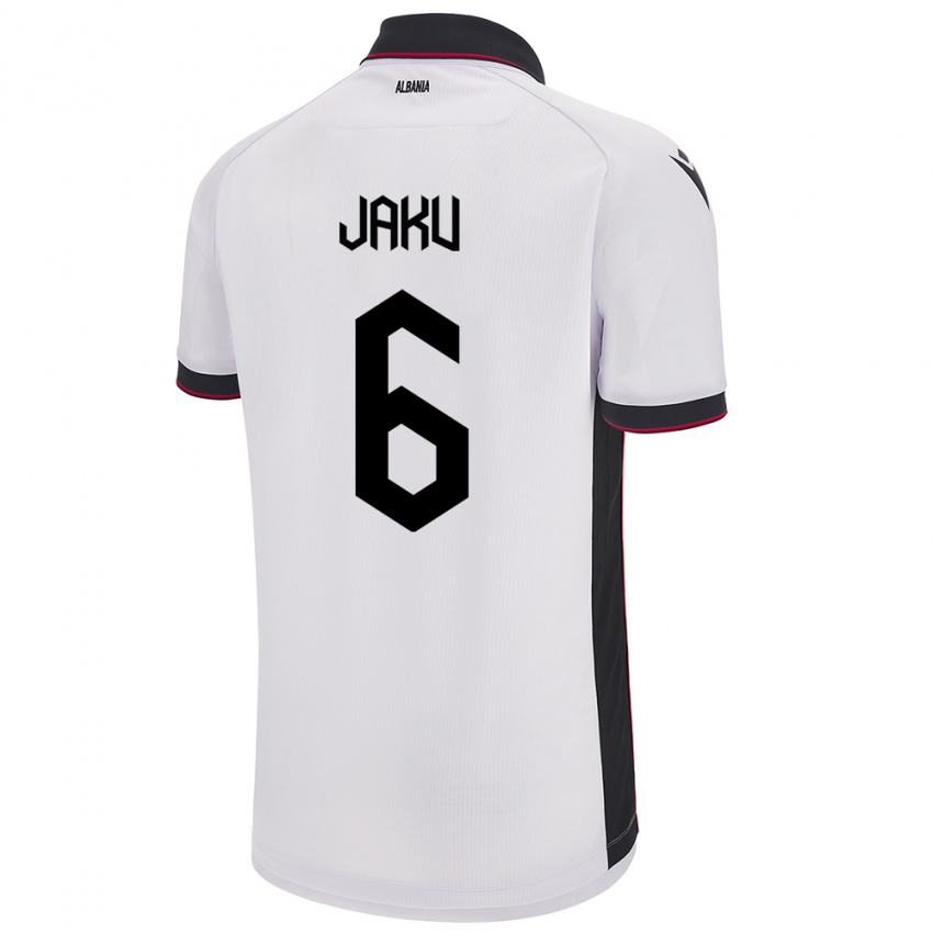 Niño Camiseta Albania Jordi Jaku #6 Blanco 2ª Equipación 24-26 La Camisa Perú