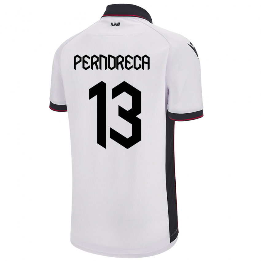 Niño Camiseta Albania Fabjan Perndreca #13 Blanco 2ª Equipación 24-26 La Camisa Perú
