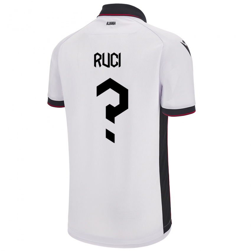 Niño Camiseta Albania Orgito Ruci #0 Blanco 2ª Equipación 24-26 La Camisa Perú