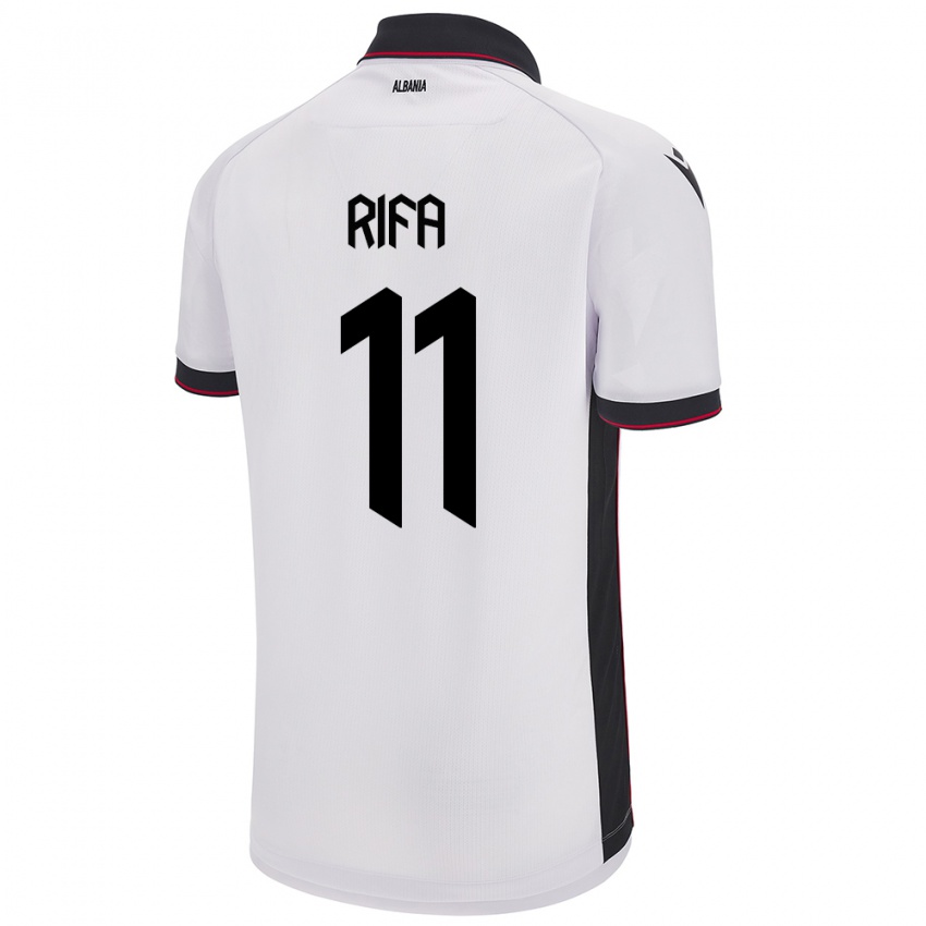 Niño Camiseta Albania Oresti Rifa #11 Blanco 2ª Equipación 24-26 La Camisa Perú