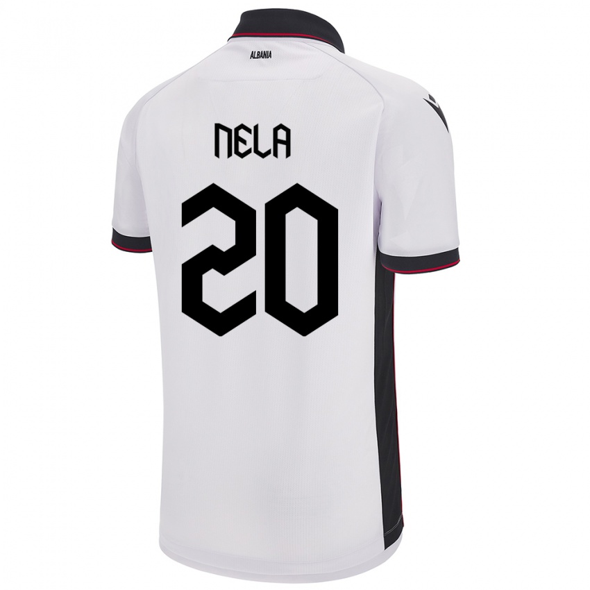 Niño Camiseta Albania Rinaldo Nela #20 Blanco 2ª Equipación 24-26 La Camisa Perú