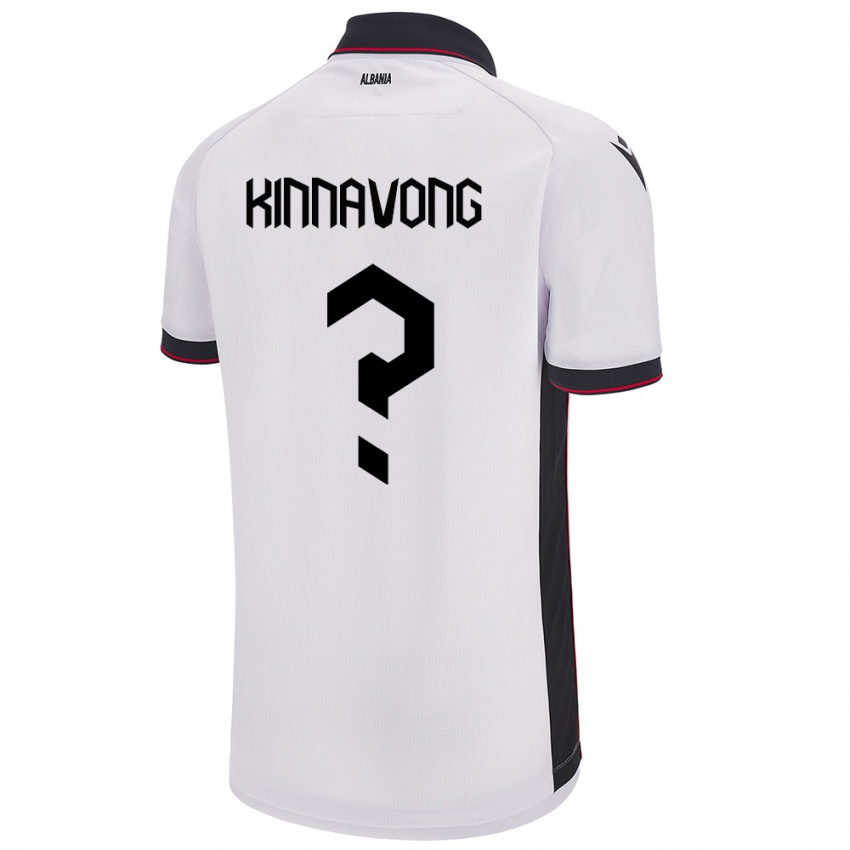 Niño Camiseta Albania Jordan Kinnavong #0 Blanco 2ª Equipación 24-26 La Camisa Perú