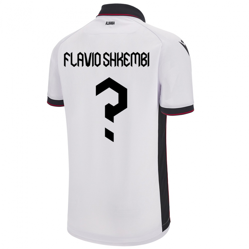 Niño Camiseta Albania Flavio Shkembi #0 Blanco 2ª Equipación 24-26 La Camisa Perú
