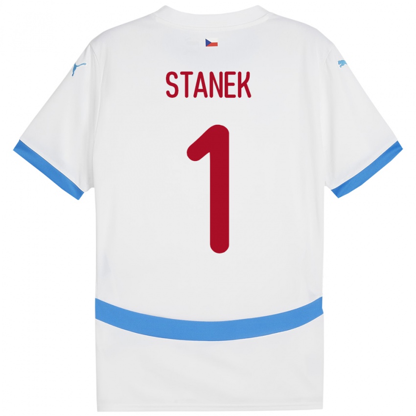 Niño Camiseta Chequia Jindrich Stanek #1 Blanco 2ª Equipación 24-26 La Camisa Perú