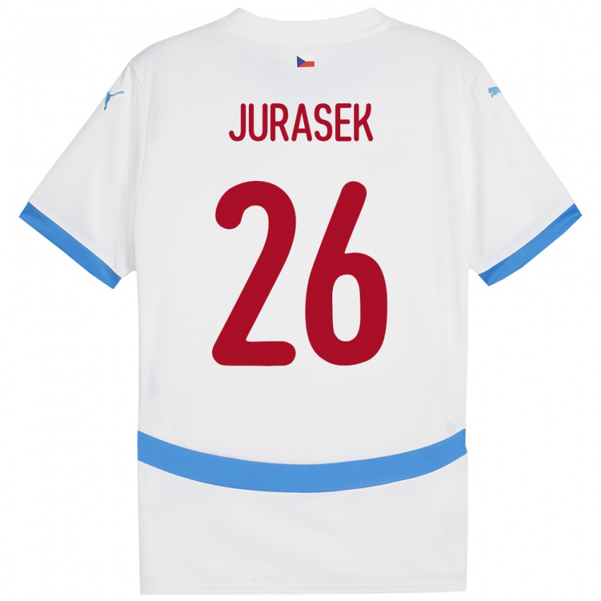 Niño Camiseta Chequia Matej Jurasek #26 Blanco 2ª Equipación 24-26 La Camisa Perú